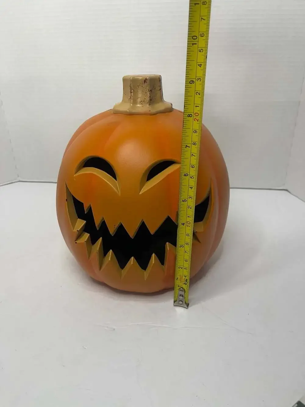 Gemmy Light Up Halloween Pumpkin Jack O Lantern 9” Battery Operated Works!